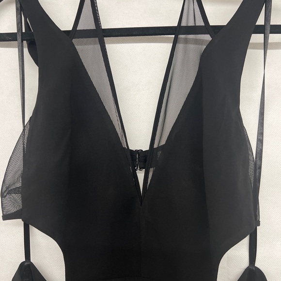 NWT NEW BCBG MAX AZRIA $338 BLACK ADELE OPEN BACK - Picture 7 of 11